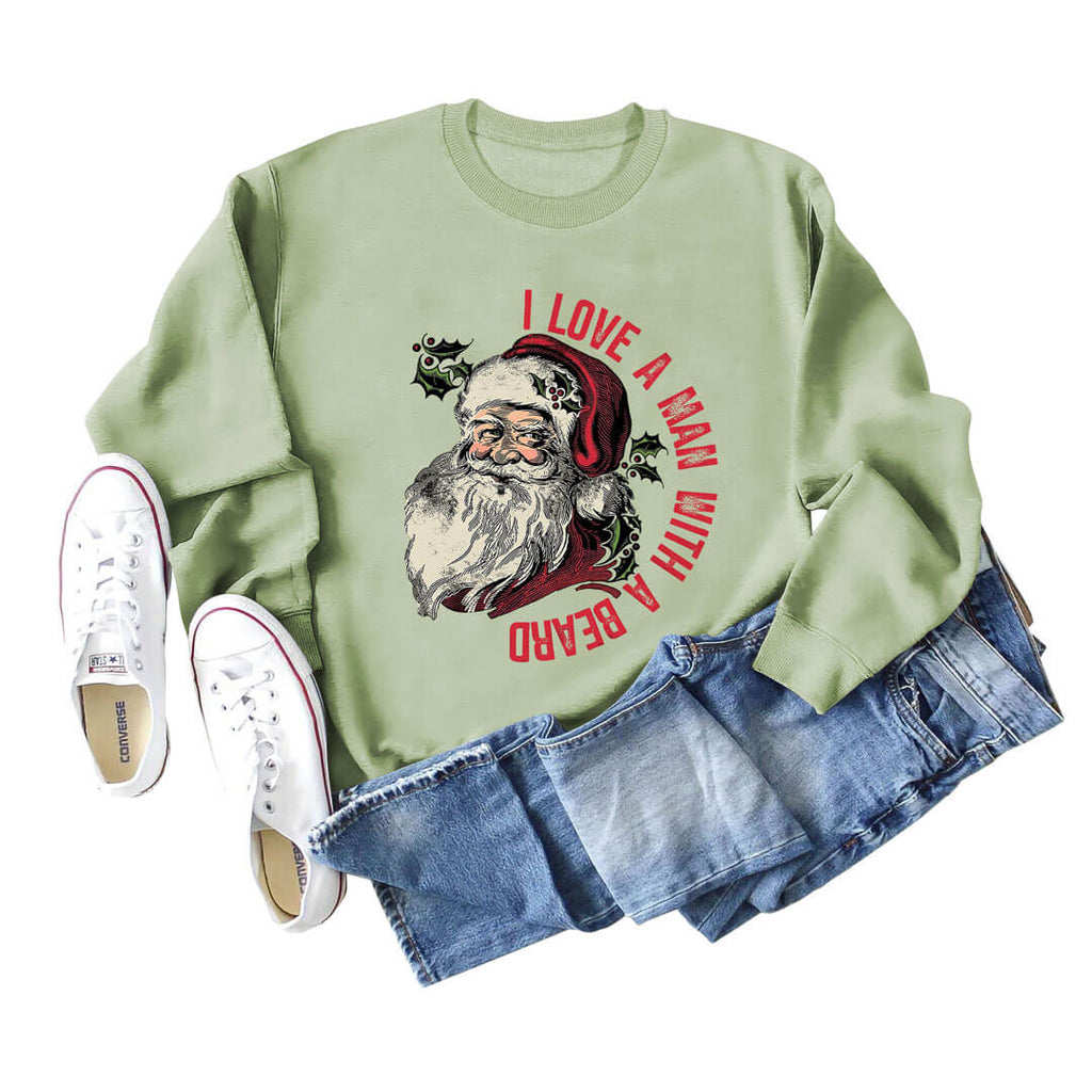 Funny Santa Beard Sweatshirt