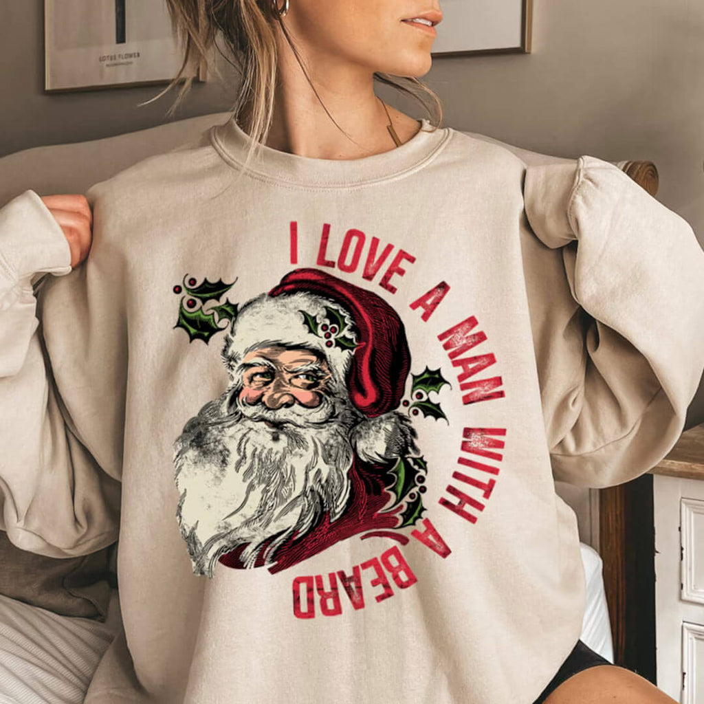Funny Santa Beard Sweatshirt