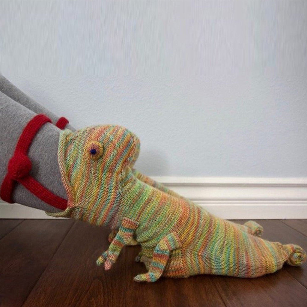 3D Knit Crocodile Socks