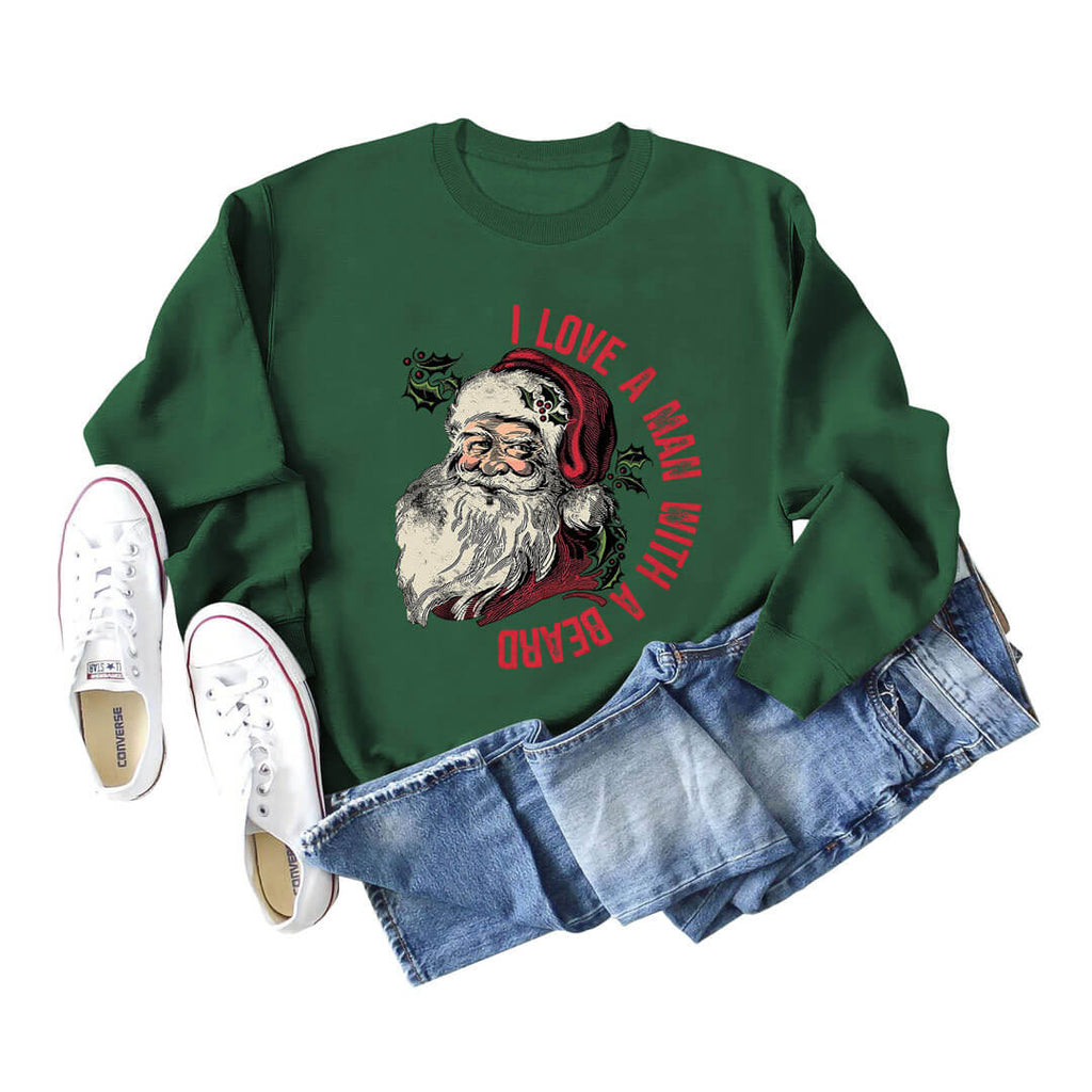 Funny Santa Beard Sweatshirt