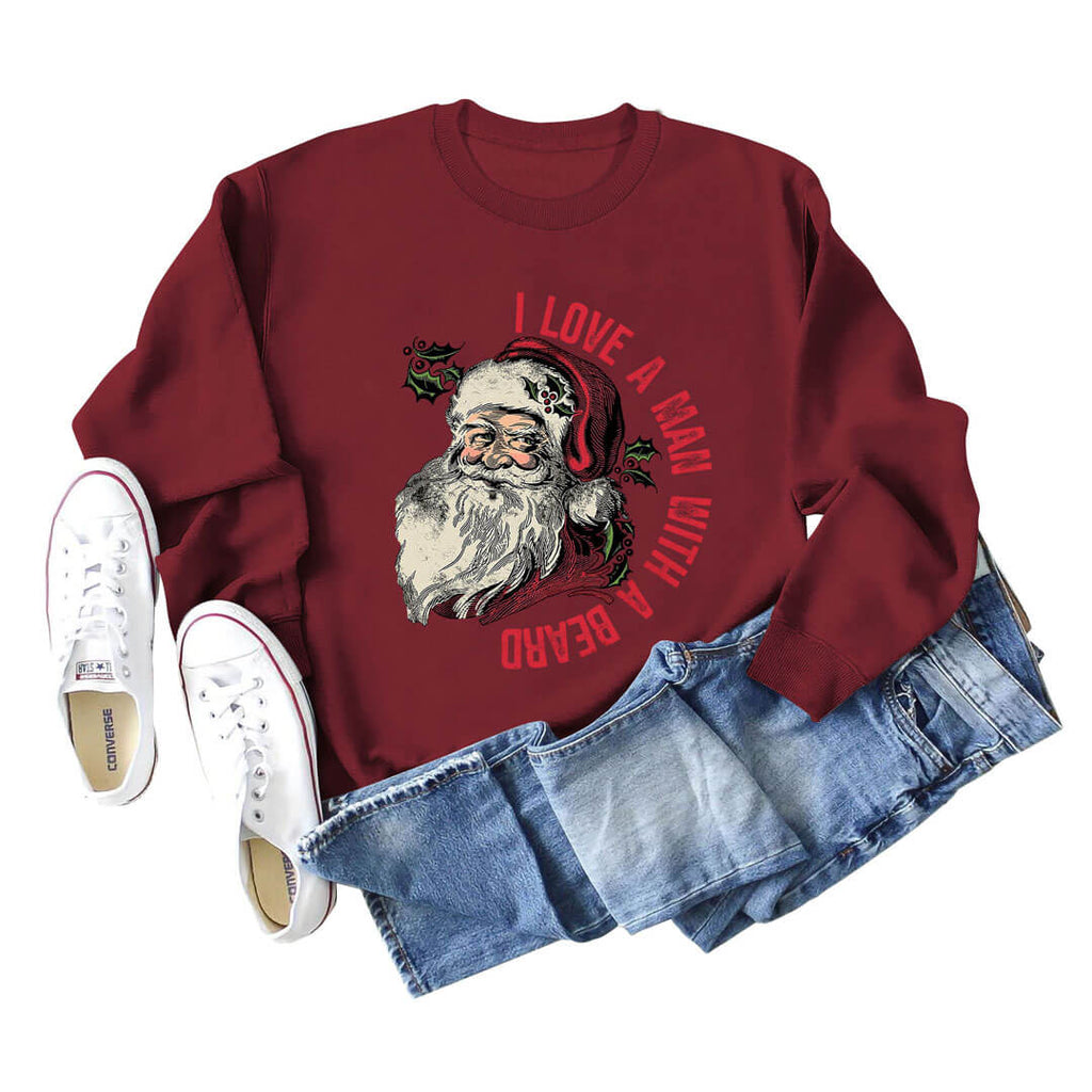 Funny Santa Beard Sweatshirt