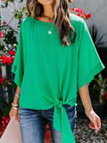 Solid Tie Hem Top