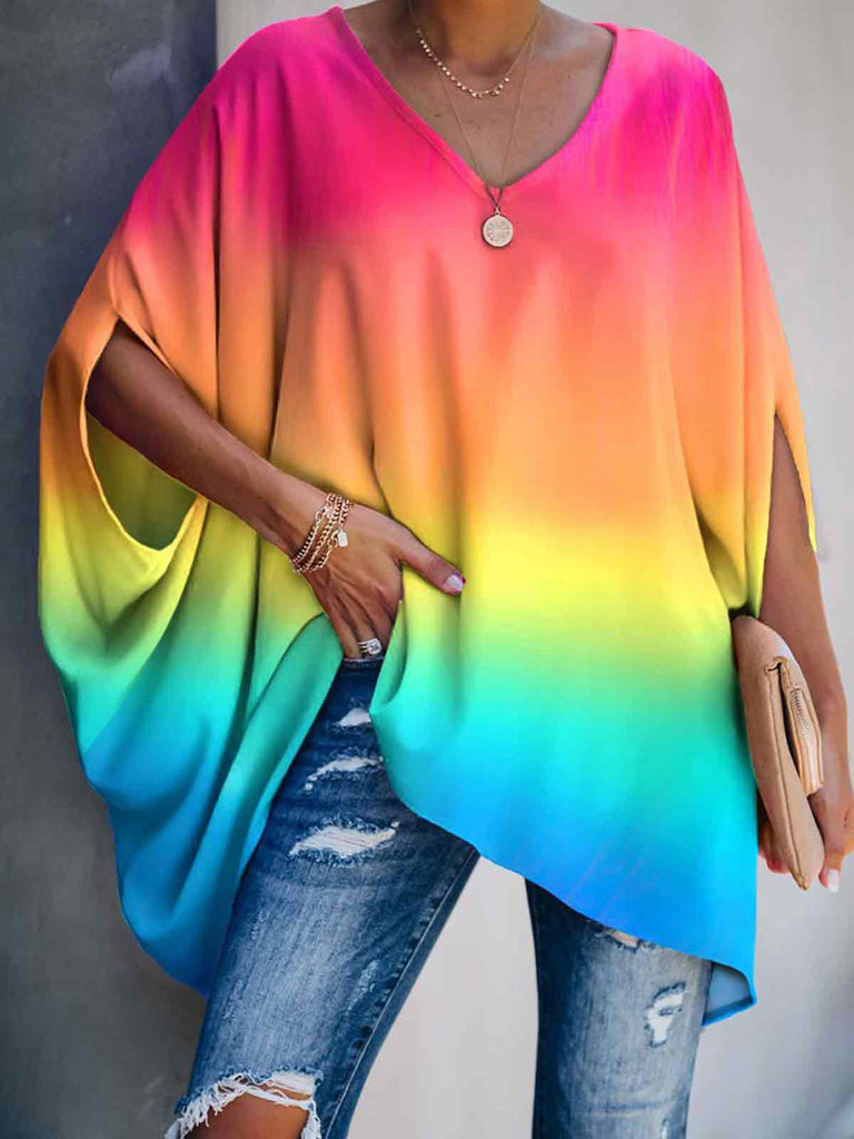 V Neck Oversized Casual Top