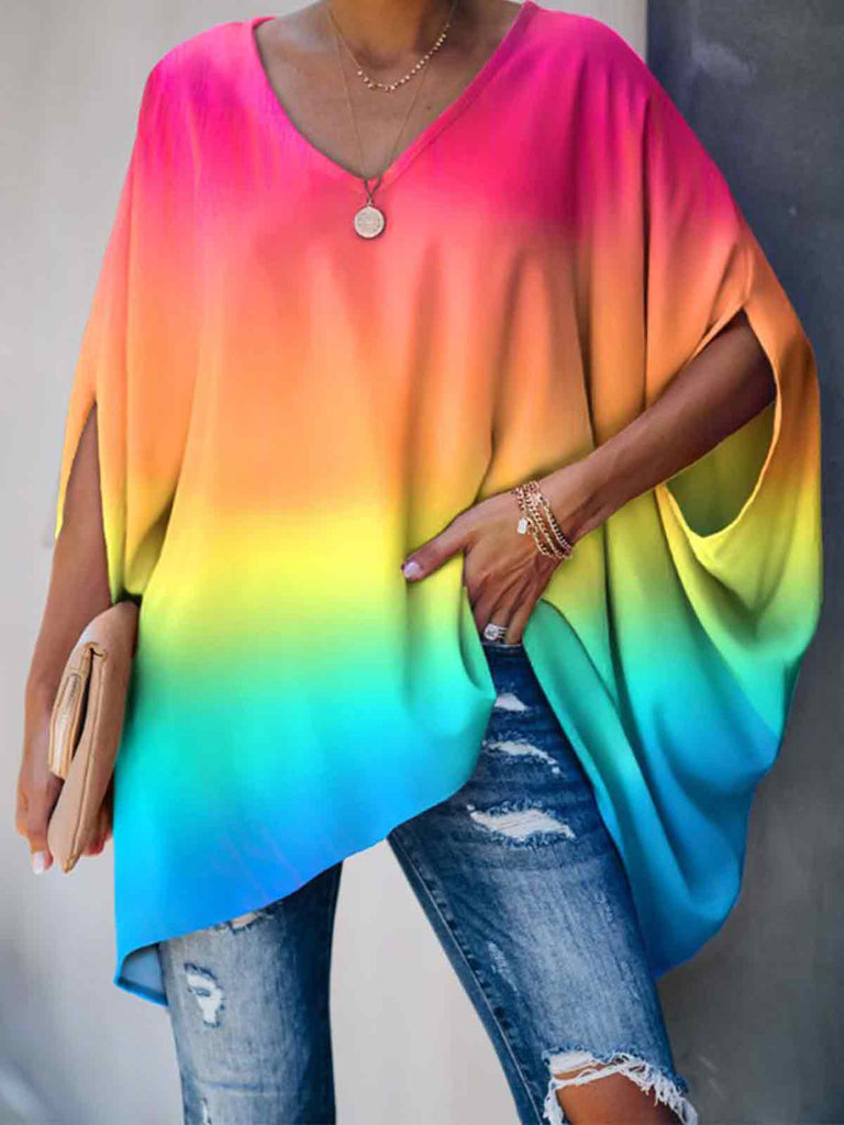 V Neck Oversized Casual Top