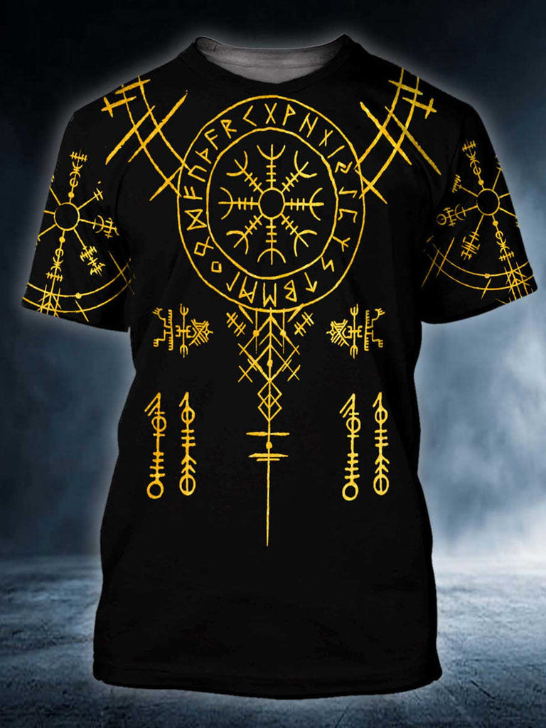 Helm Of Awe Symbol - Viking 3D All Over Printed Hoodie
