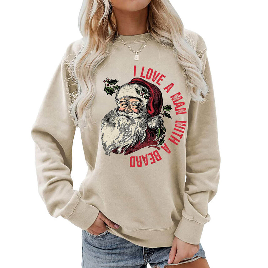 Funny Santa Beard Sweatshirt