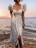 Puff Sleeve Floral Dress