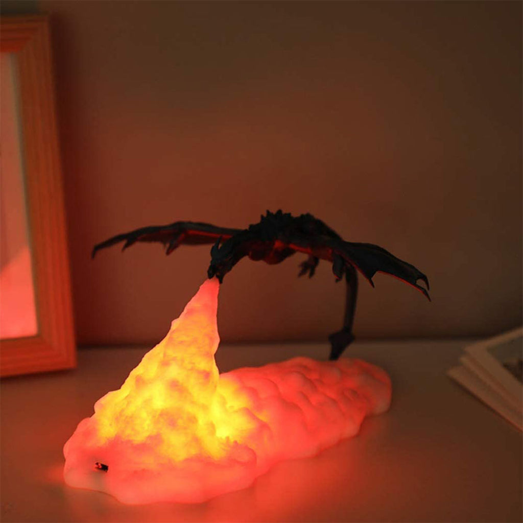 3D Printed LED Fire Dragon Night Light