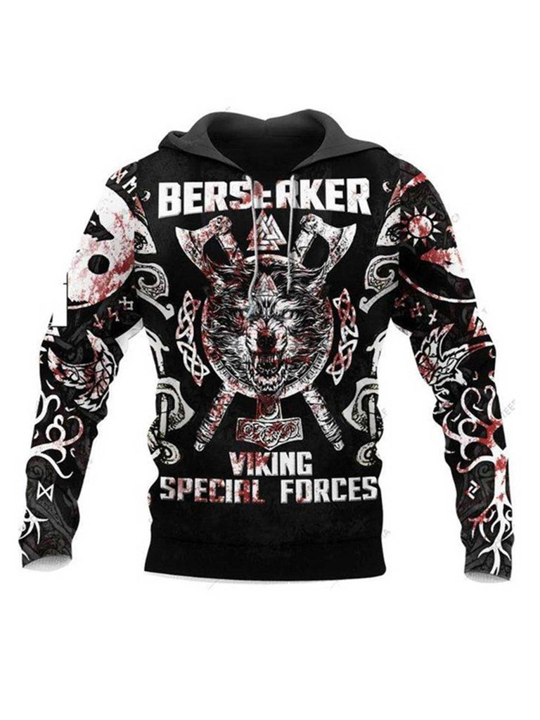 Helm Of Awe Symbol - Viking 3D All Over Printed Hoodie