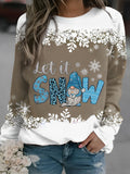 Let It Snow Snowflake Long Sleeve Sweatshirt