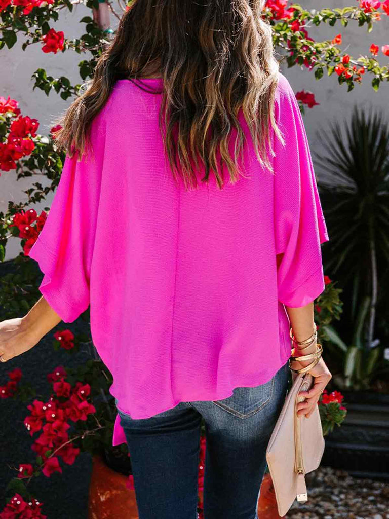 Solid Tie Hem Top
