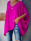 V Neck Oversized Casual Top