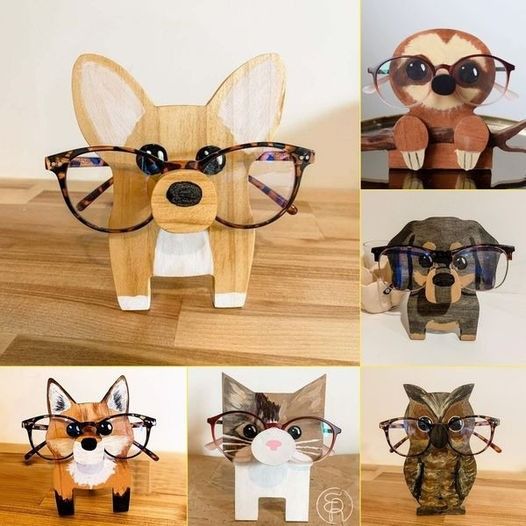 Tony-Handmade Corgi Glasses Stand Art Gift