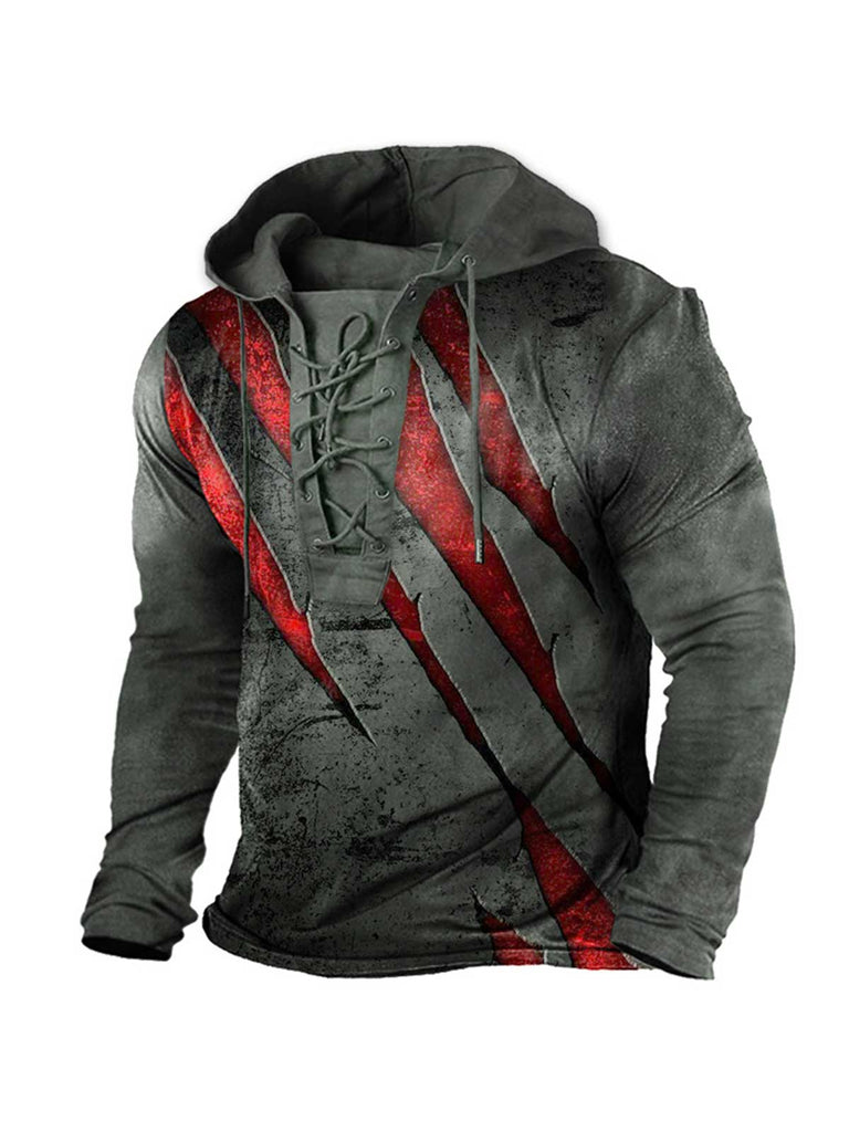 Personalized Print Fashion Long Sleeve Men's Sweatshirt