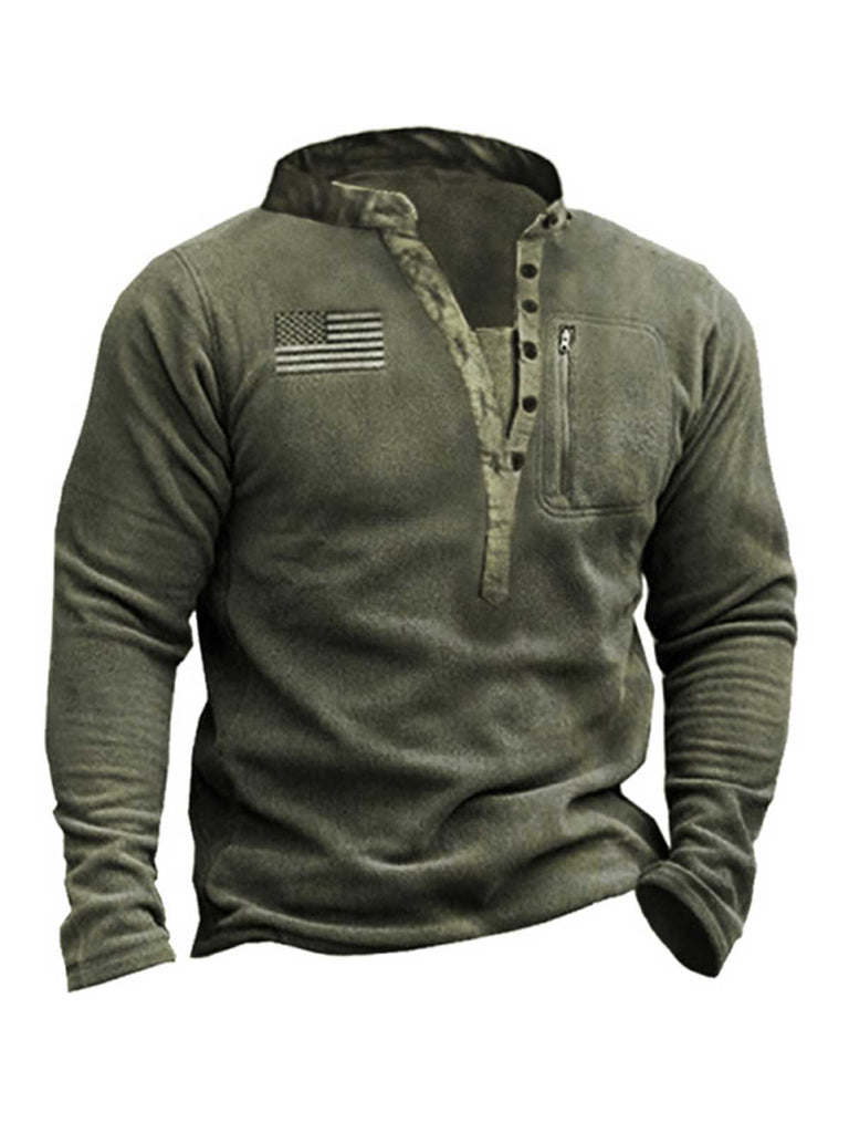 Retro V-neck Button Design Sweater