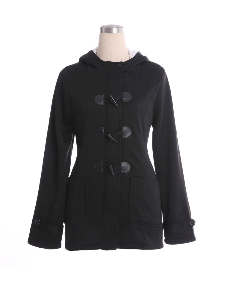Button Down & Zip Fleece Hoodie Parka Jackets Coat