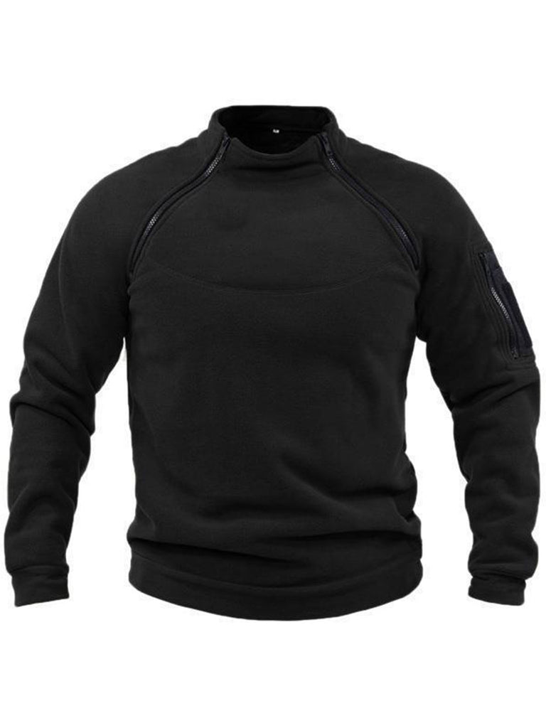 Tactical Soft Shell Zip Warm Fleece Sweater