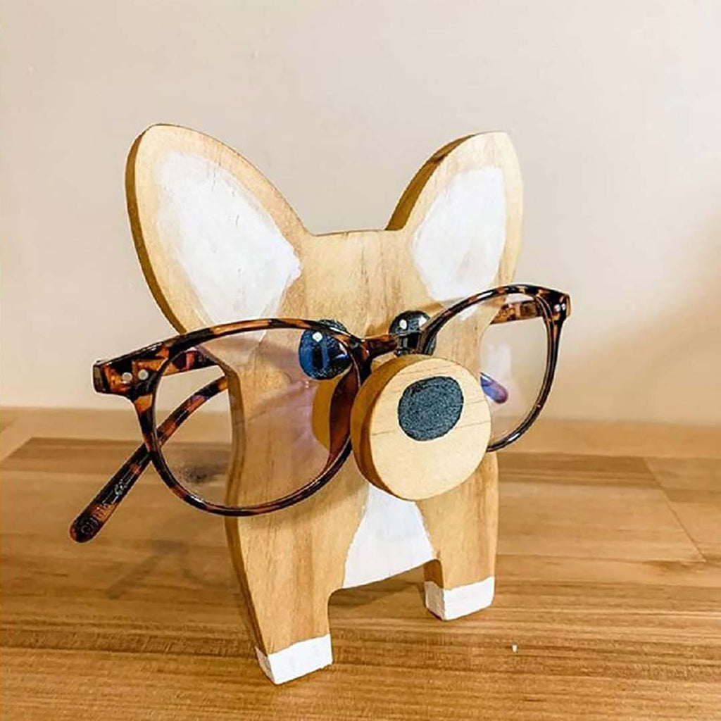 Tony-Handmade Corgi Glasses Stand Art Gift