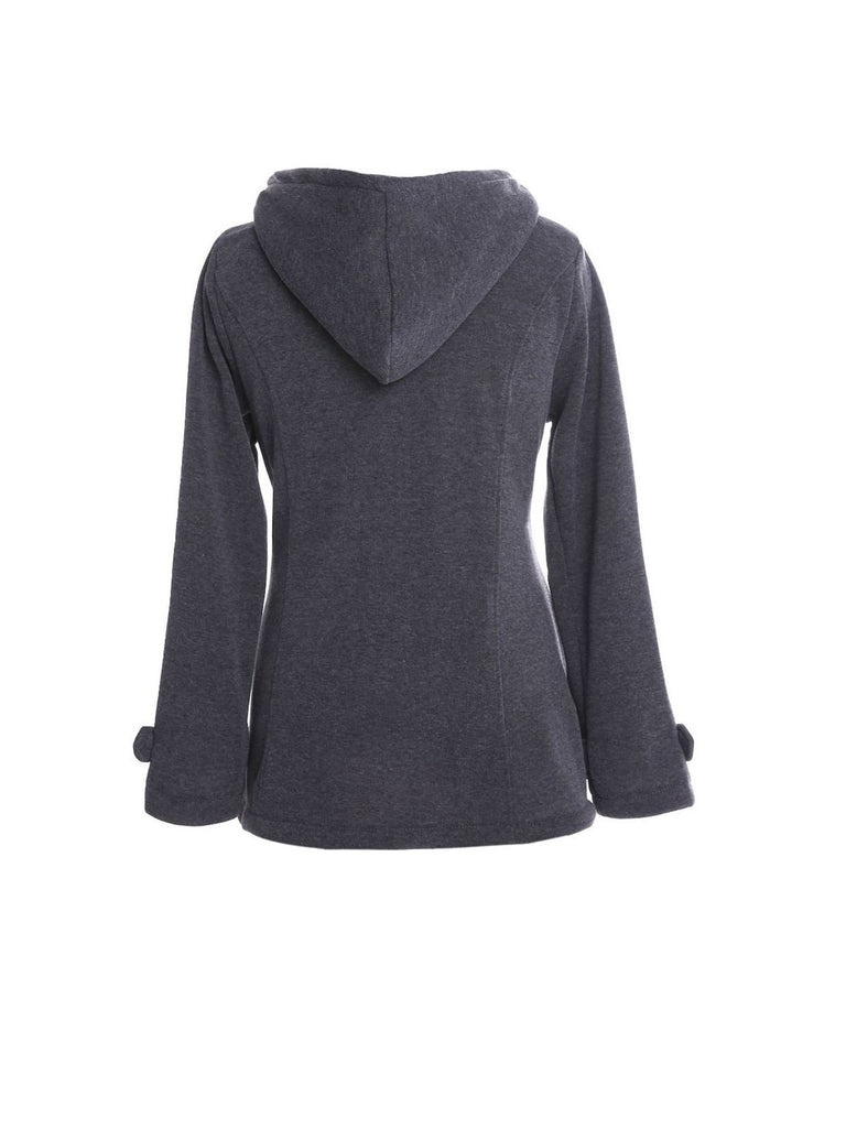 Button Down & Zip Fleece Hoodie Parka Jackets Coat