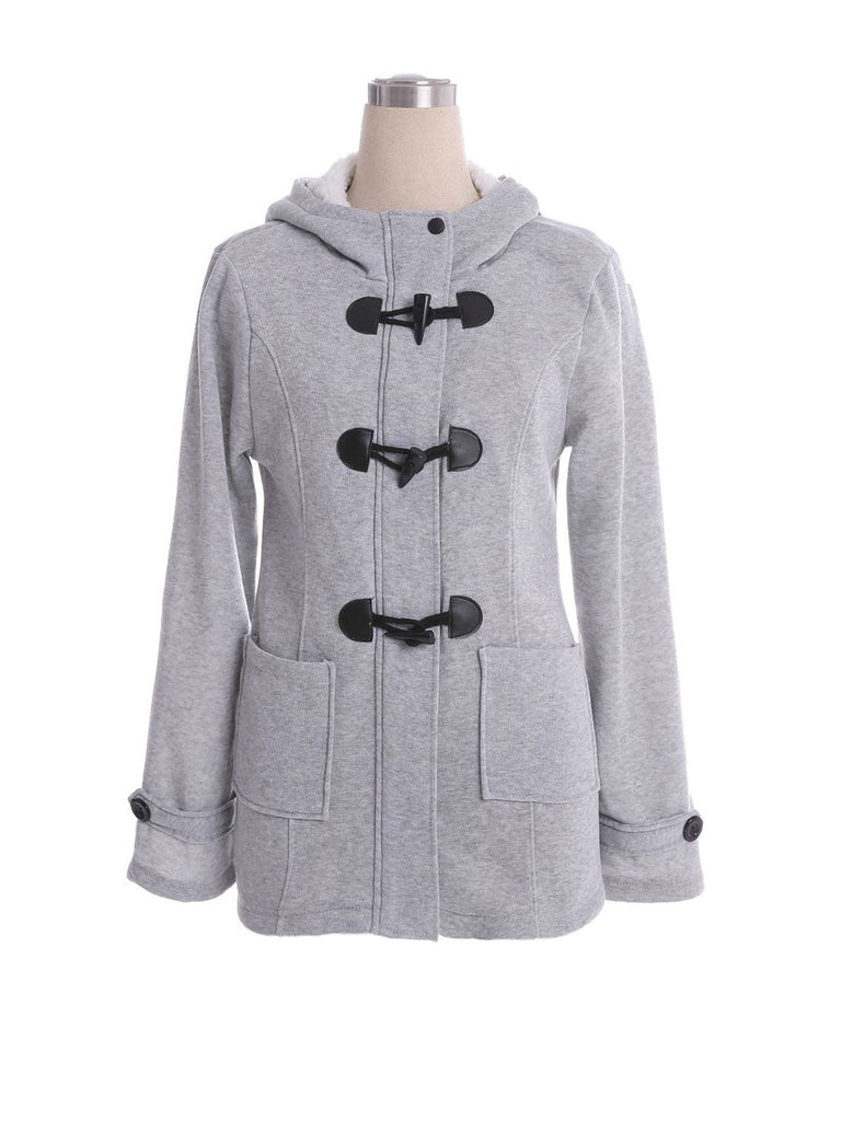 Button Down & Zip Fleece Hoodie Parka Jackets Coat
