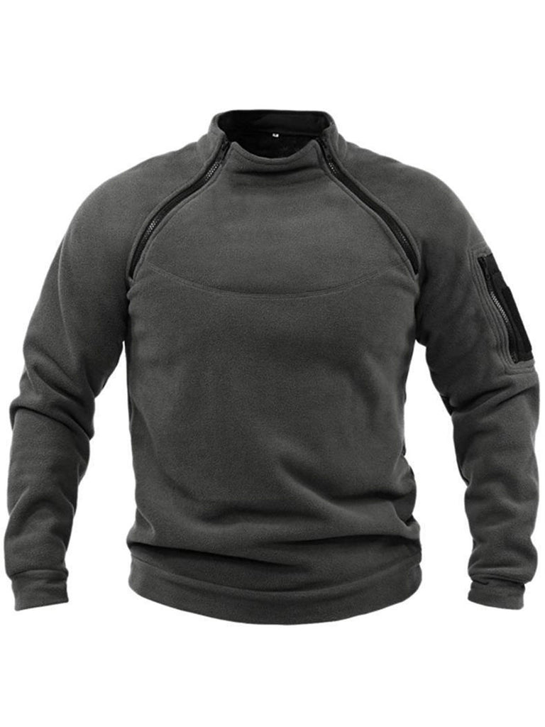 Tactical Soft Shell Zip Warm Fleece Sweater
