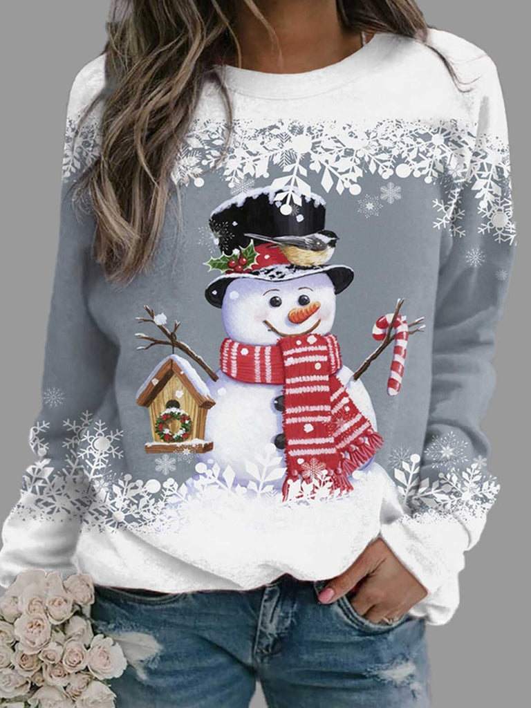 Snowman&Snowflake Print Tops ⛄︎
