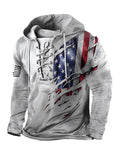 USA Flag Lace-Up Vintage Hoodie