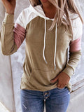 Color Matching Hooded Sweatshirt