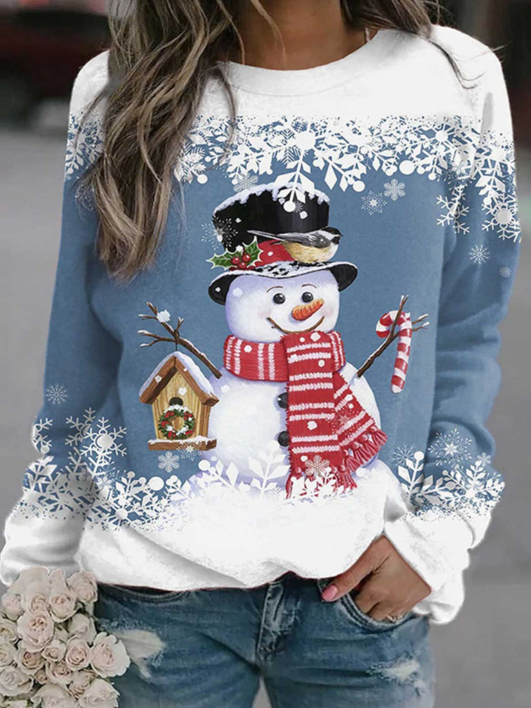 Snowman&Snowflake Print Tops ⛄︎