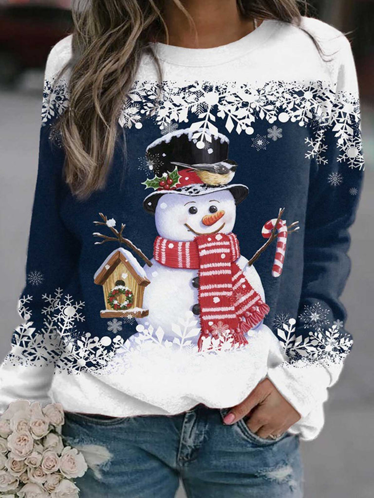 Snowman&Snowflake Print Tops ⛄︎