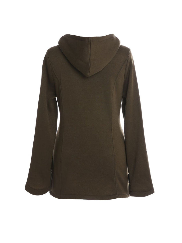 Button Down & Zip Fleece Hoodie Parka Jackets Coat