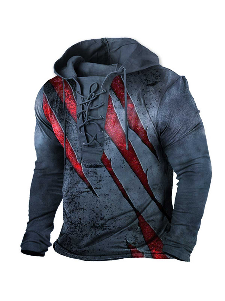 Personalized Print Fashion Long Sleeve Men's Sweatshirt