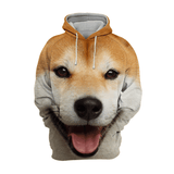 Unisex 3D Graphic Hoodies Animals Dogs Shiba Inu Akita Smile