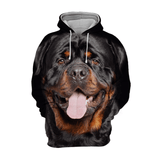Unisex 3D Graphic Hoodies Animals Dogs Rottweiler Smile