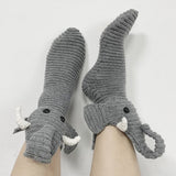 3D Knit Crocodile Socks