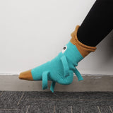 3D Knit Crocodile Socks