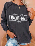 Loose Letter Print Top