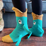 3D Knit Crocodile Socks