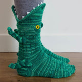 3D Knit Crocodile Socks
