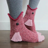3D Knit Crocodile Socks