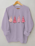 Christmas Tree Pattern Loose Casual Pullover
