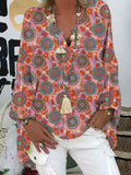 V-Cut Lantern Sleeve Top