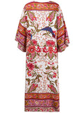 Bohemia Floral Print Long Cover Up