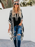 Printed loose casual long blouse