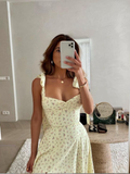Women's Sling Sleeveless Slit Midi Dress