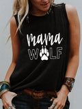 Women's Mama Wolf Cotton Tank Top