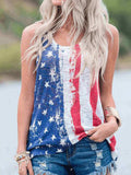 Independence Day Flag Print Tops