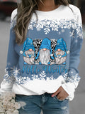 Hello Winter Gnome Leopard  Sweatshirt