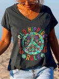Old Hippies Rule Women Graphic Tees