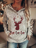 Christmas Button Front Hoodie
